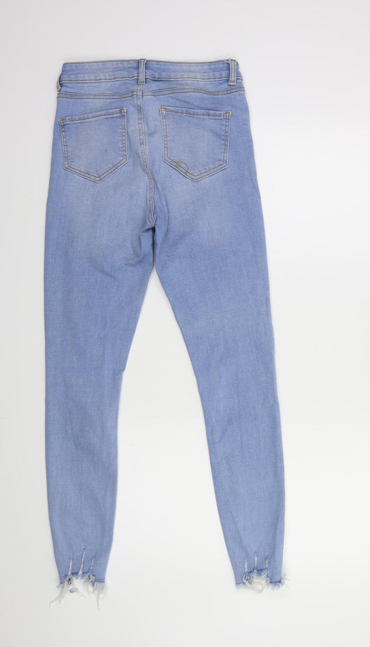Denim & Co. Womens Blue Denim Skinny Jeans Size 8 L27 in