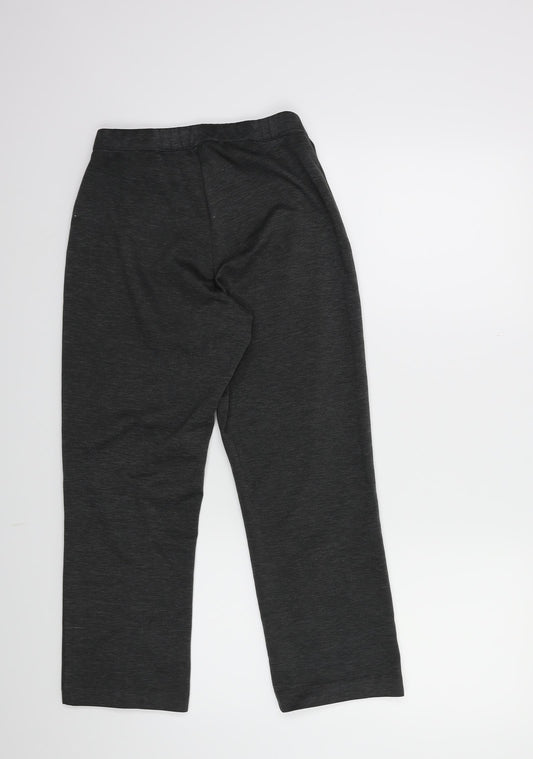 Womens UK Size 10 Bonmarché Regular Fit Cropped Grey Trousers