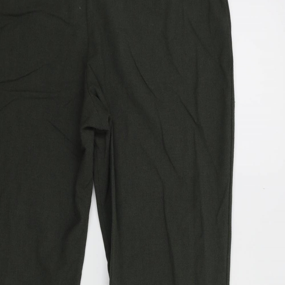 Womens UK Size 18 BHS Regular Fit Green Trousers
