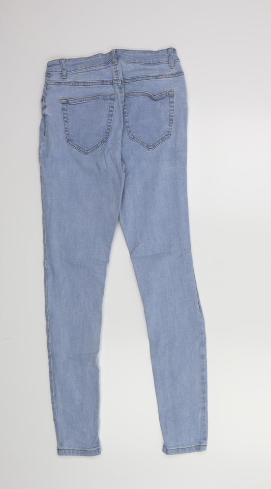 Denim & Co. Womens Blue Denim Skinny Jeans Size 10 L28 in