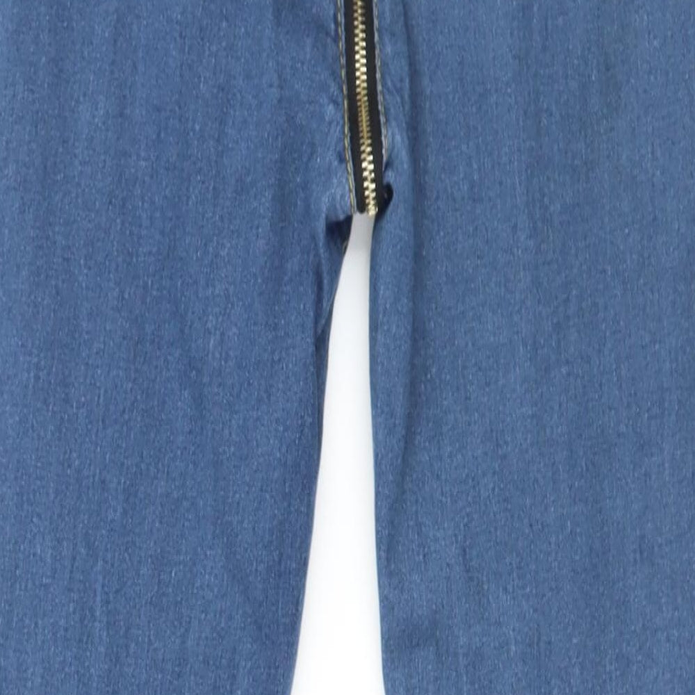 Womens UK Size S Preworn Regular Fit Skinny Blue Jeans