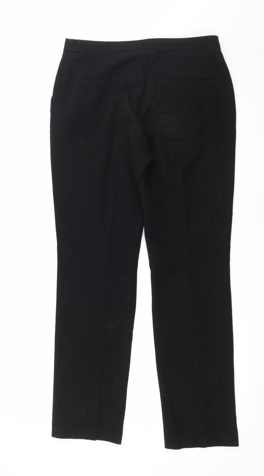 Womens UK Size 8 Papaya Regular Fit Black Trousers