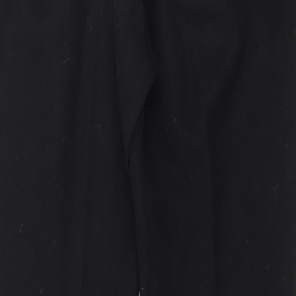 Womens UK Size 8 Papaya Regular Fit Black Trousers