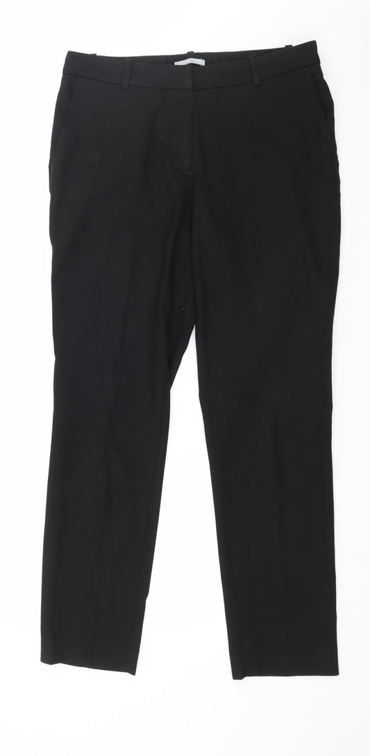 Womens UK Size 30 in H&M Regular Fit Black Trousers
