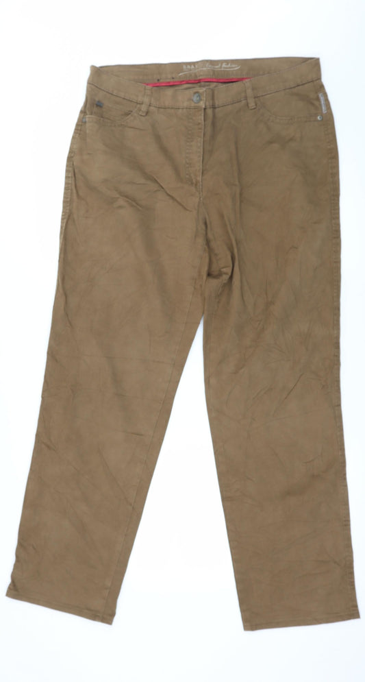Womens UK Size 36 in BRAX Regular Fit Brown Trousers