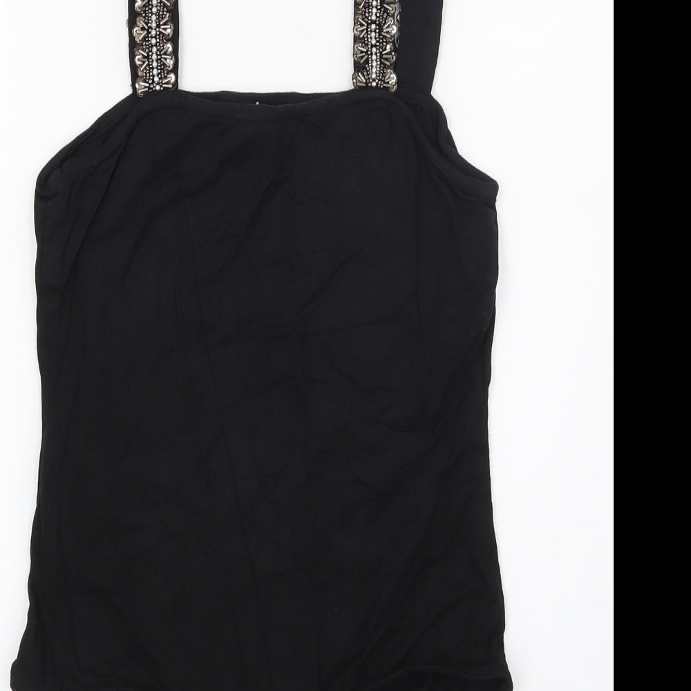 Womens UK Size 8 ASOS Black Basic Blouse
