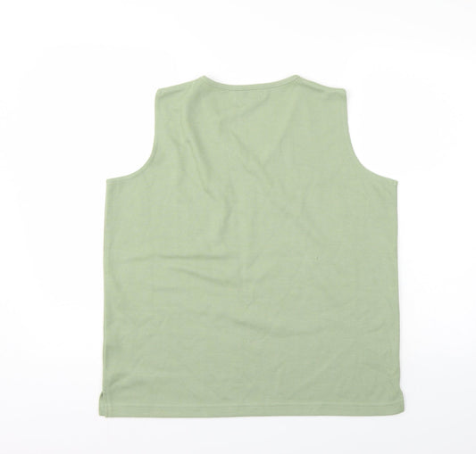 Womens UK Size M Bonmarché Green Basic T-Shirt