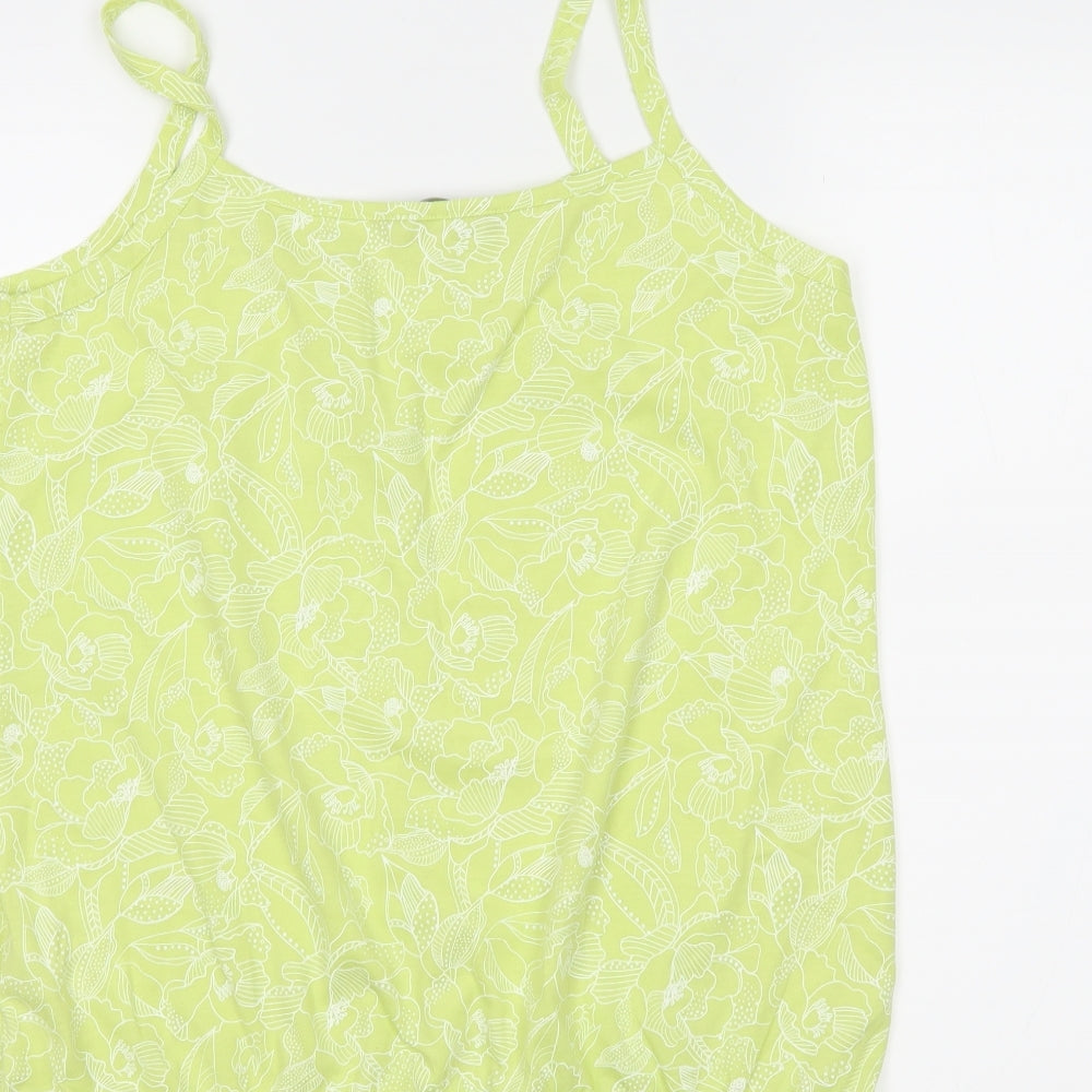 Womens UK Size 12 BM Green Basic Tank