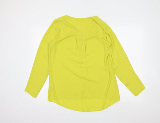George Womens Yellow Basic Blouse Size 8