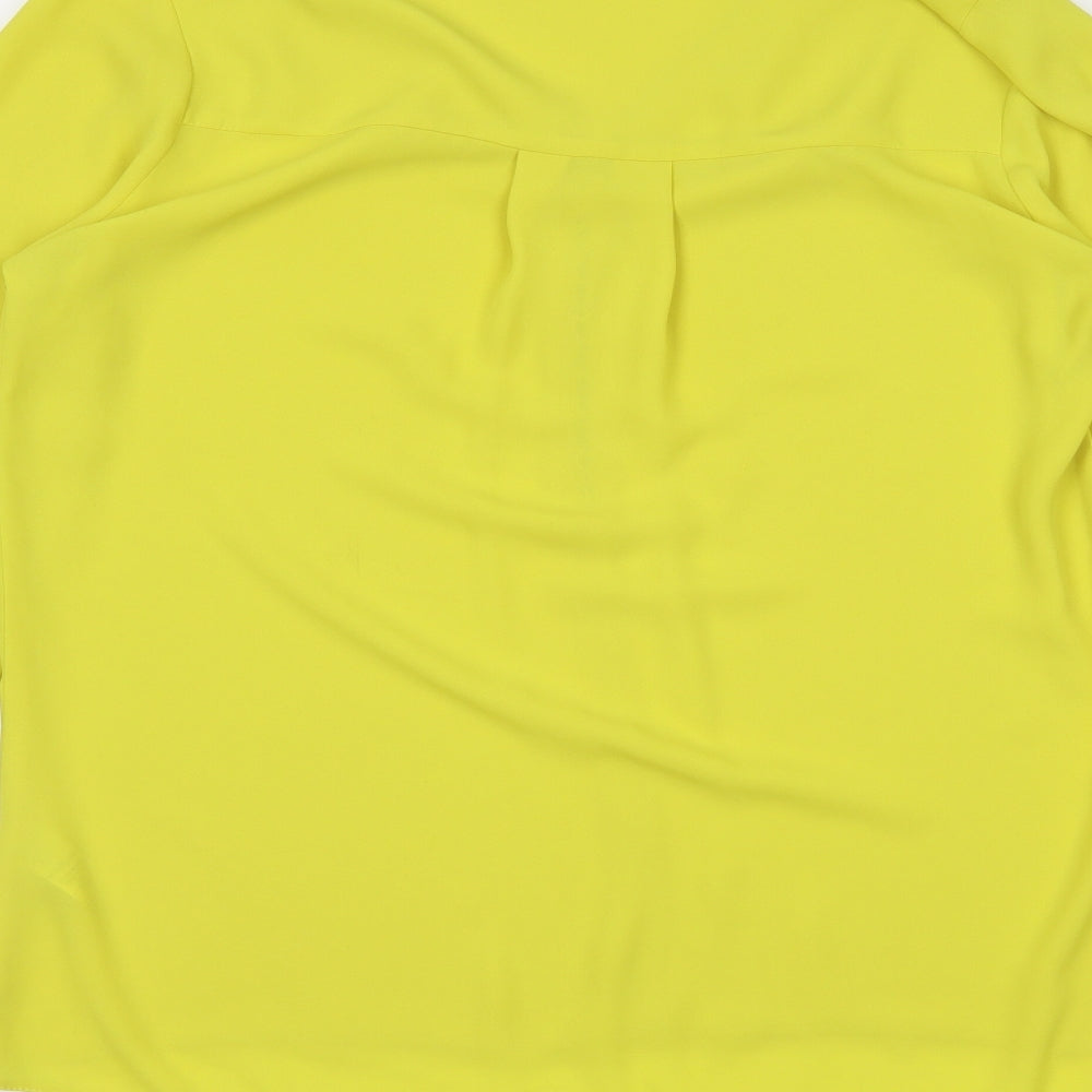 George Womens Yellow Basic Blouse Size 8