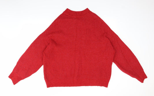 Primark Womens Red Knit Pullover Jumper Size XL