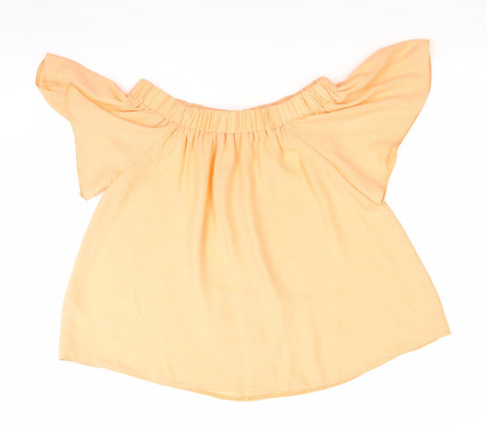 F&F Womens Orange Basic Blouse Size 12