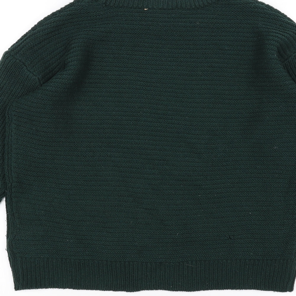 Dorothy Perkins Womens Green Knit Pullover Jumper Size 8
