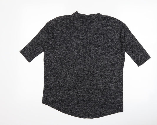 Womens UK Size XS New Look Black Basic T-Shirt