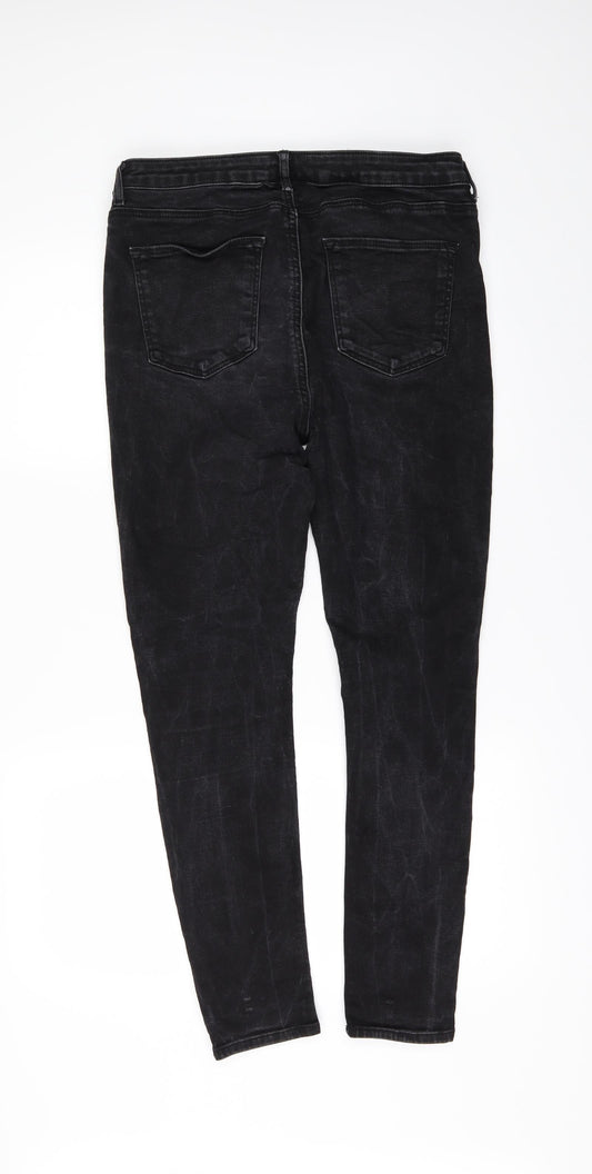 Very Womens Black Denim Skinny Jeans Size 12 L27 in