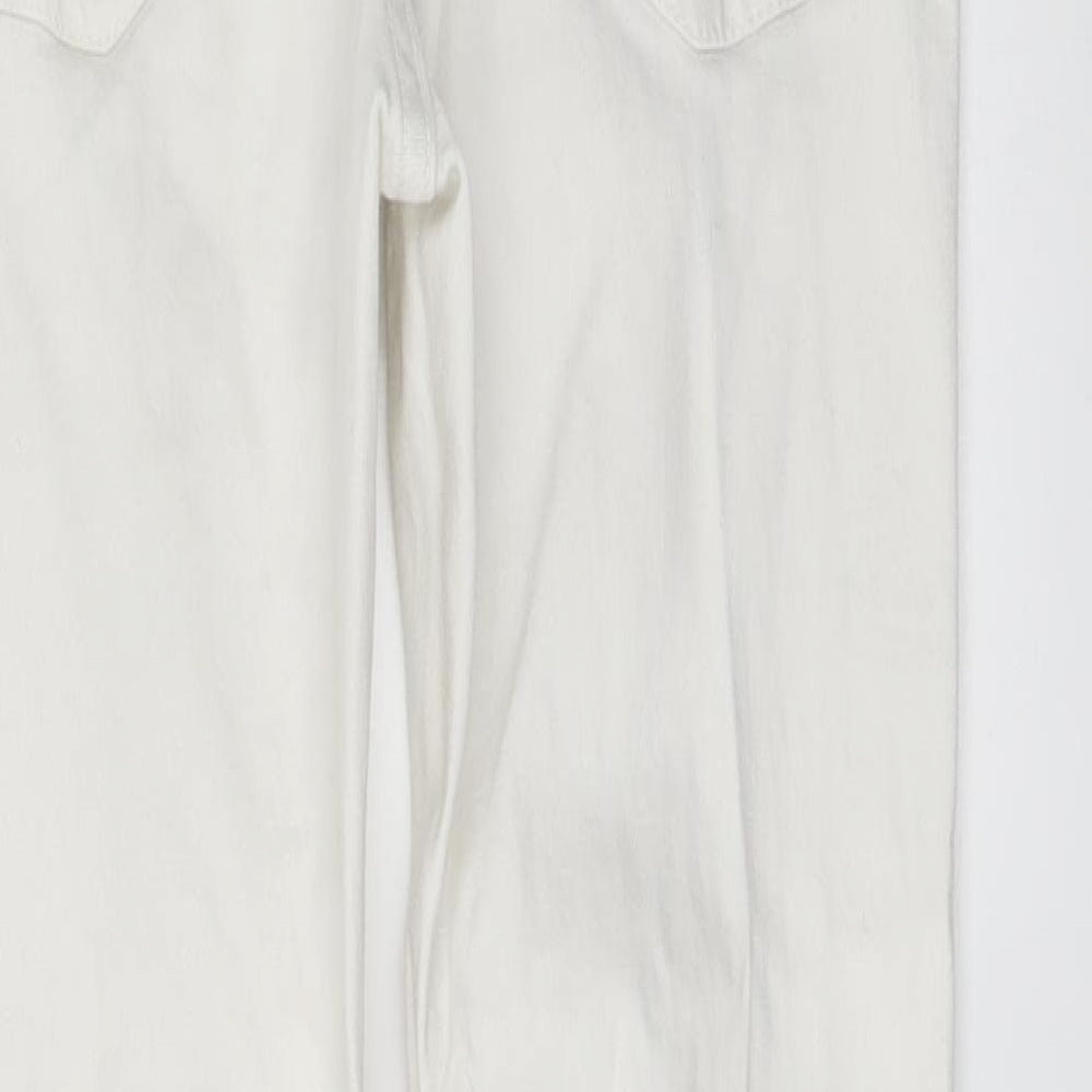 Select Womens White Denim Skinny Jeans Size 12 L28 in
