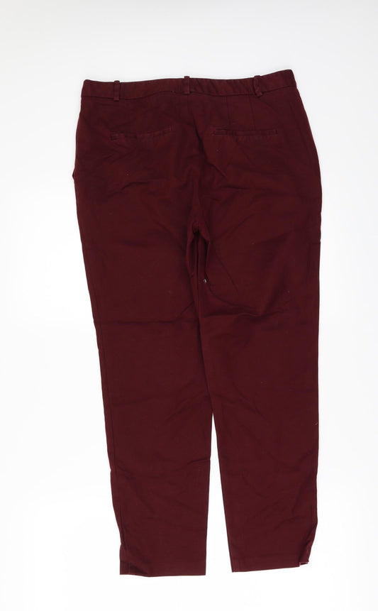 Zara Womens Red Denim Capri Jeans Size 8 L24 in