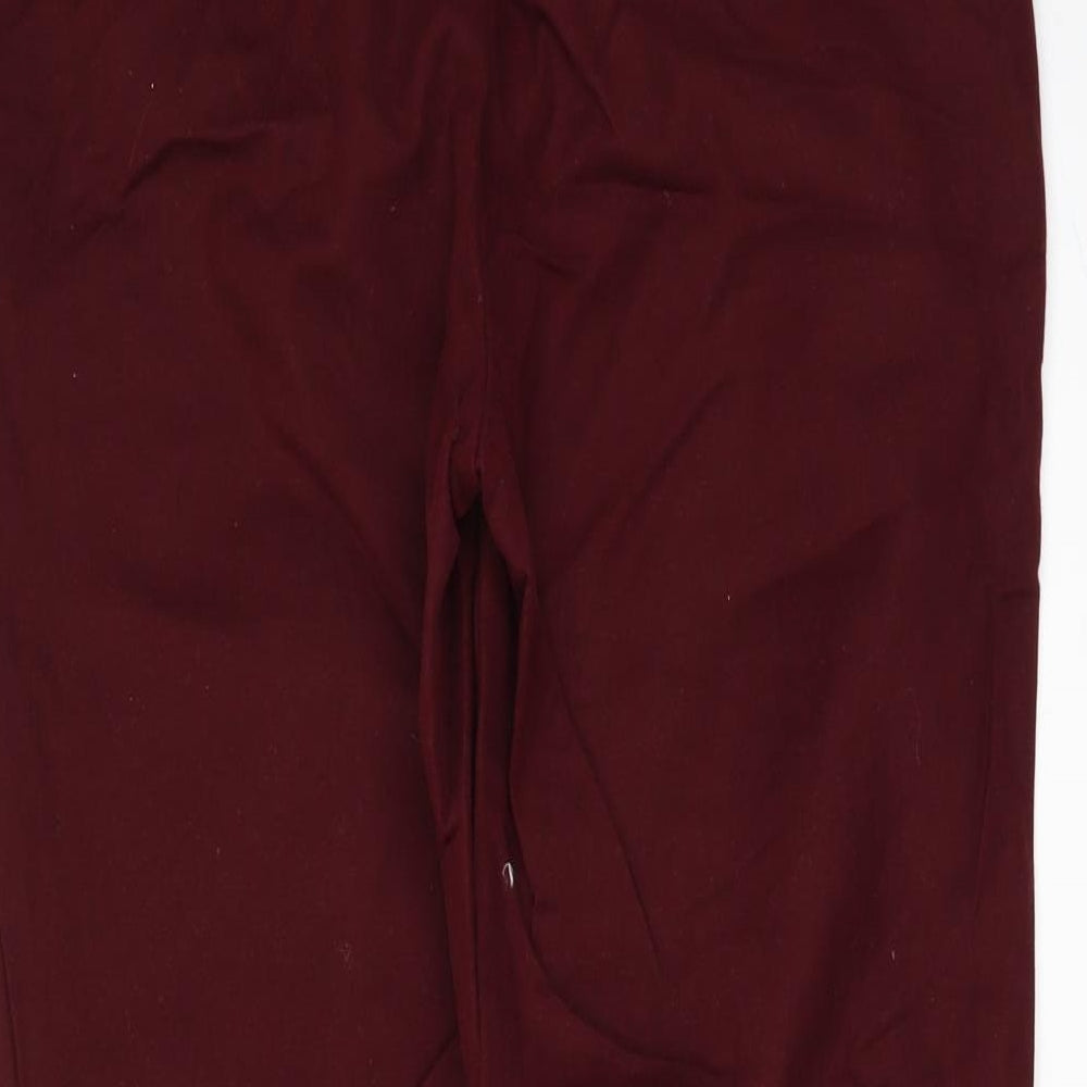 Zara Womens Red Denim Capri Jeans Size 8 L24 in