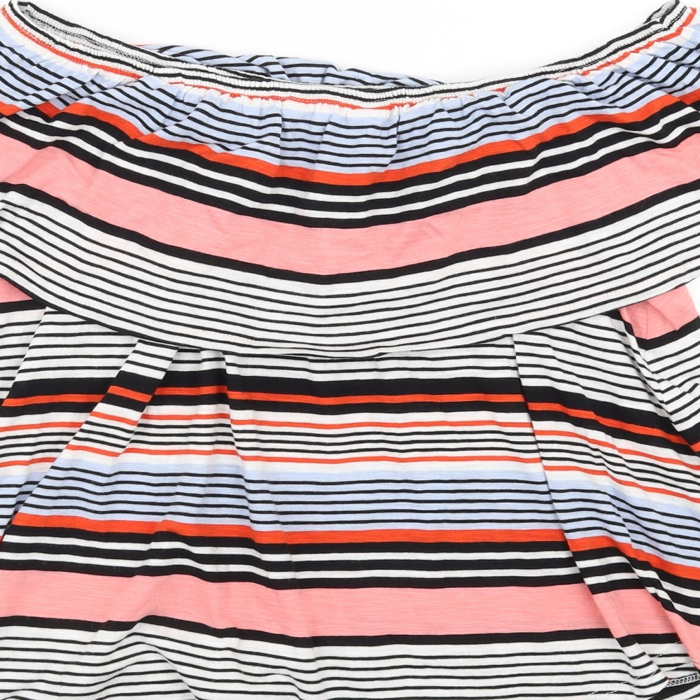 Womens UK Size 10 New Look Multicoloured Basic Blouse