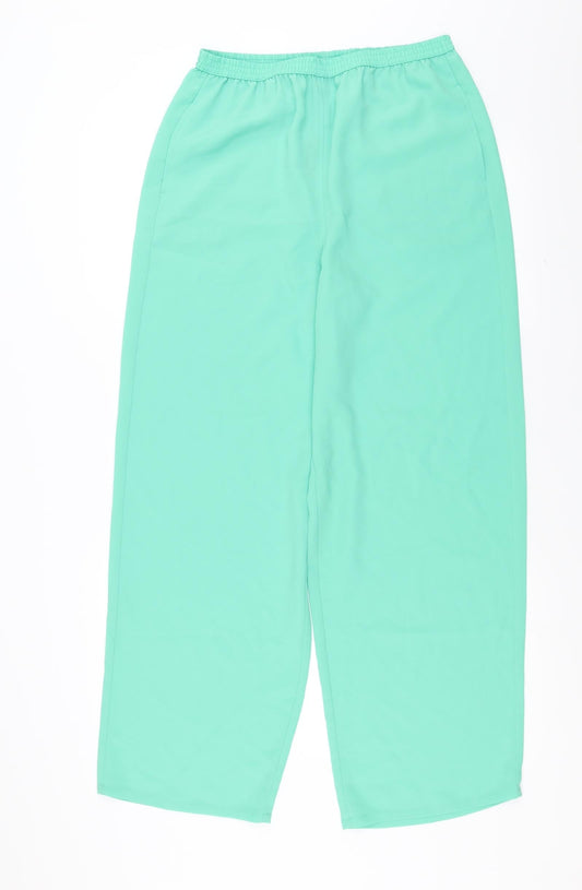 Womens UK Size 14 Soon Regular Fit Green Trousers