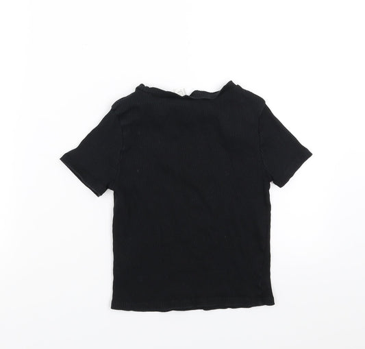 Divided by H&M Womens Black Cropped T-Shirt Size S
