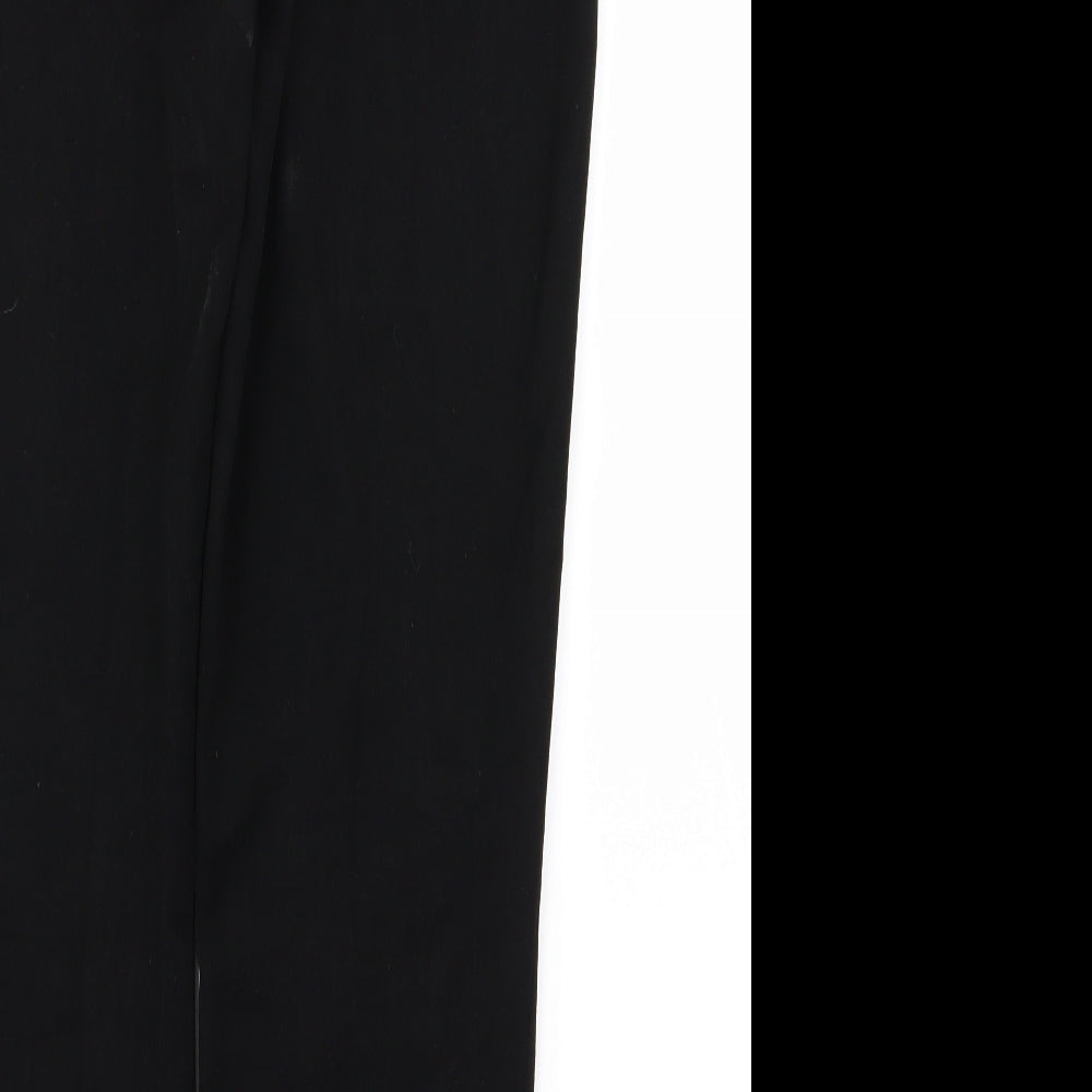Womens UK Size 10 Papaya Regular Fit Black Trousers