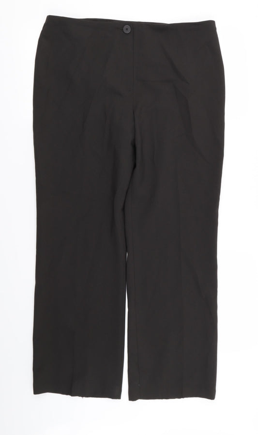 Womens UK Size 14 M&S Regular Fit Brown Trousers