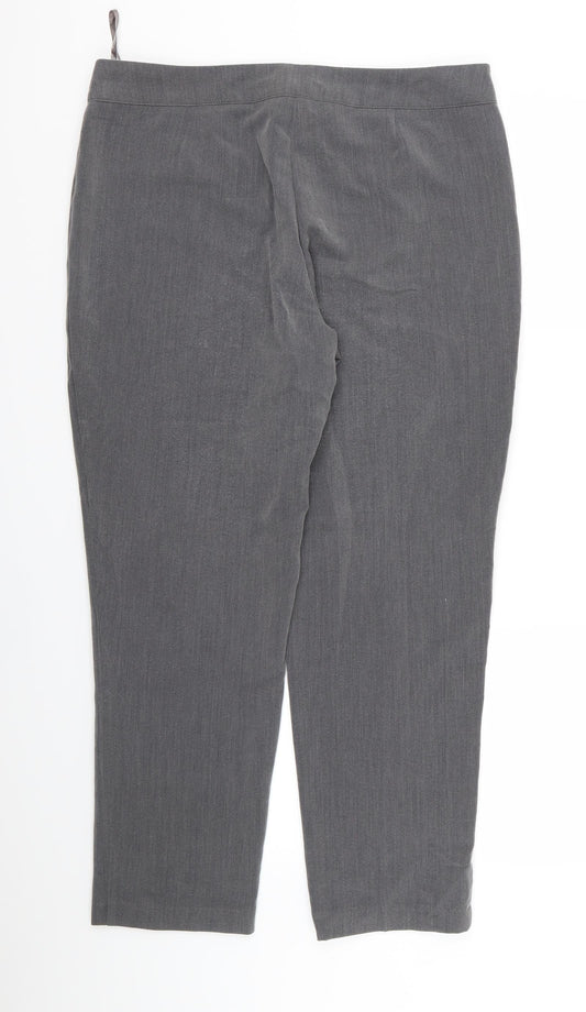 Classic Womens Grey Trousers Size 14 L27 in