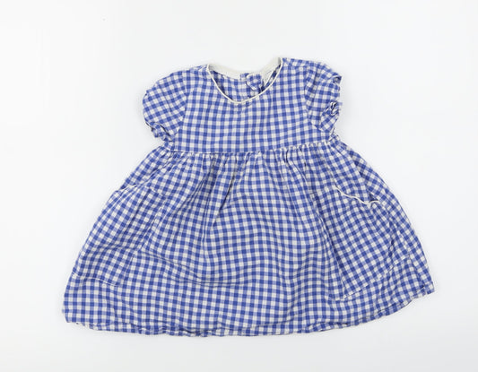 NEXT Girls Blue Check A-Line Size 2 Years