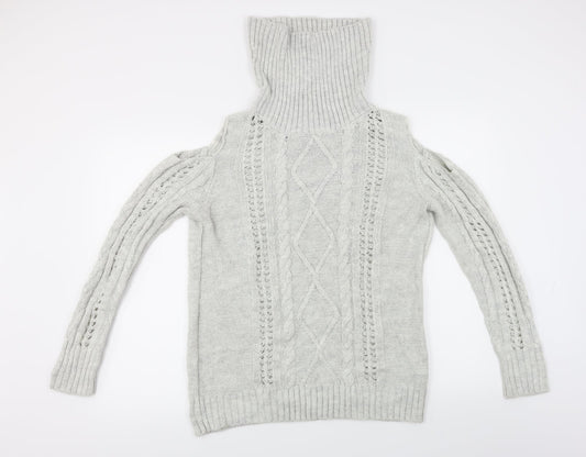 Papaya Womens Grey Pullover Jumper Size M