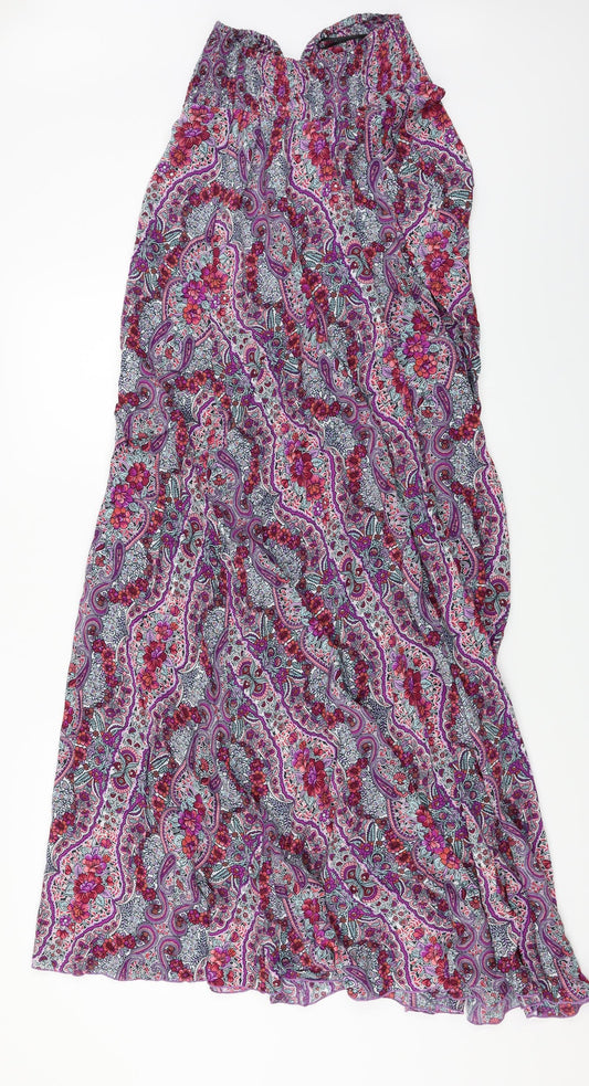 NEXT Womens Purple Floral A-Line Size 8