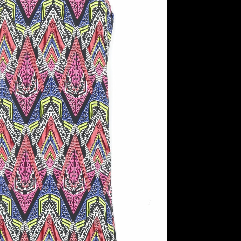 New Look Womens Pink Batik Bodycon Size 8