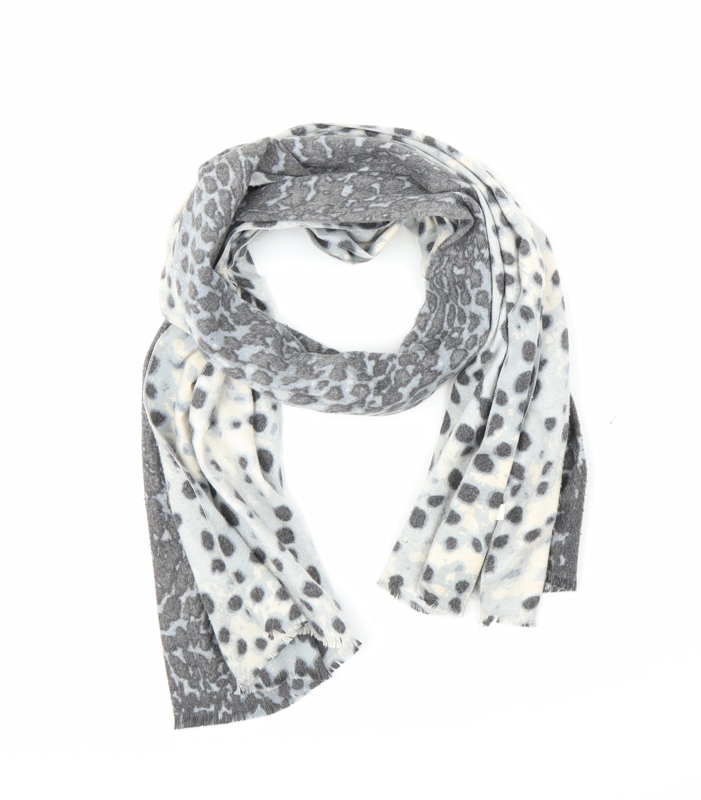 Preworn Unisex Grey Animal Print Shawl/Wrap