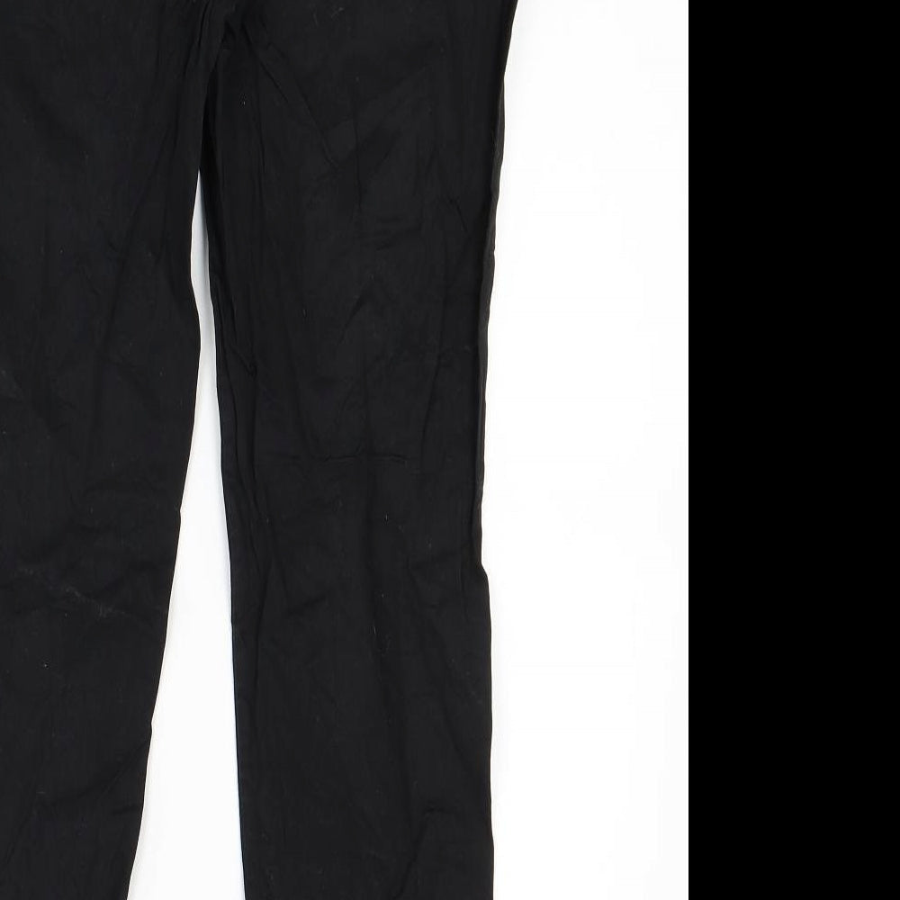 Womens UK Size 12 Warehouse Regular Fit Black Trousers