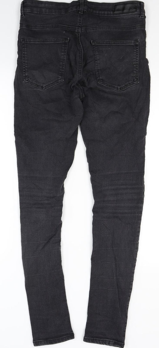 Never denim Womens Black Denim Skinny Jeans Size M L28 in