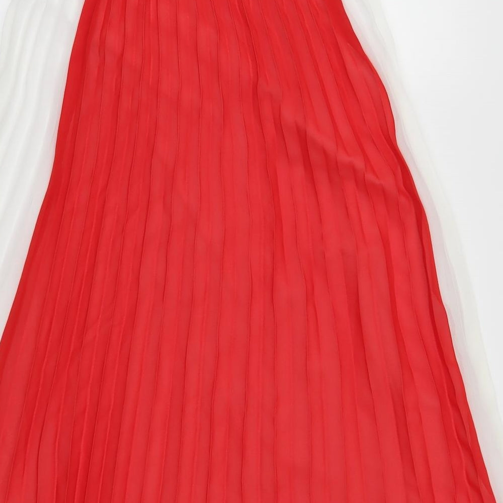 Monki Womens Red Swing Skirt Size XS