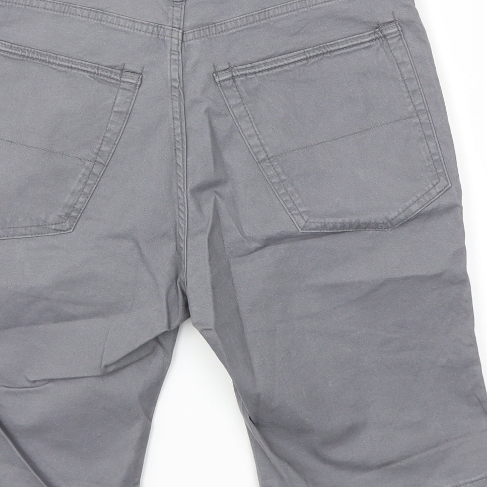 Mens UK Size 30 m&s Regular Fit Capri Grey Trousers