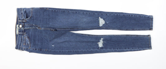 Womens UK Size 25 Topshop Regular Fit Skinny Blue Jeans