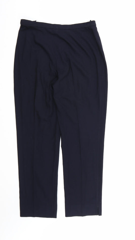 Womens UK Size 14 Marks and Spencer Regular Fit Dress Pants Blue Trousers