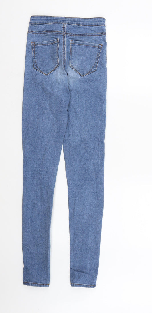 Denim & Co. Womens Blue Denim Skinny Jeans Size 4 L31 in