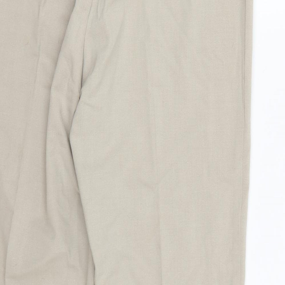 Mia Moda Womens Green Rayon Dress Pants Trousers Size 14 L28 in