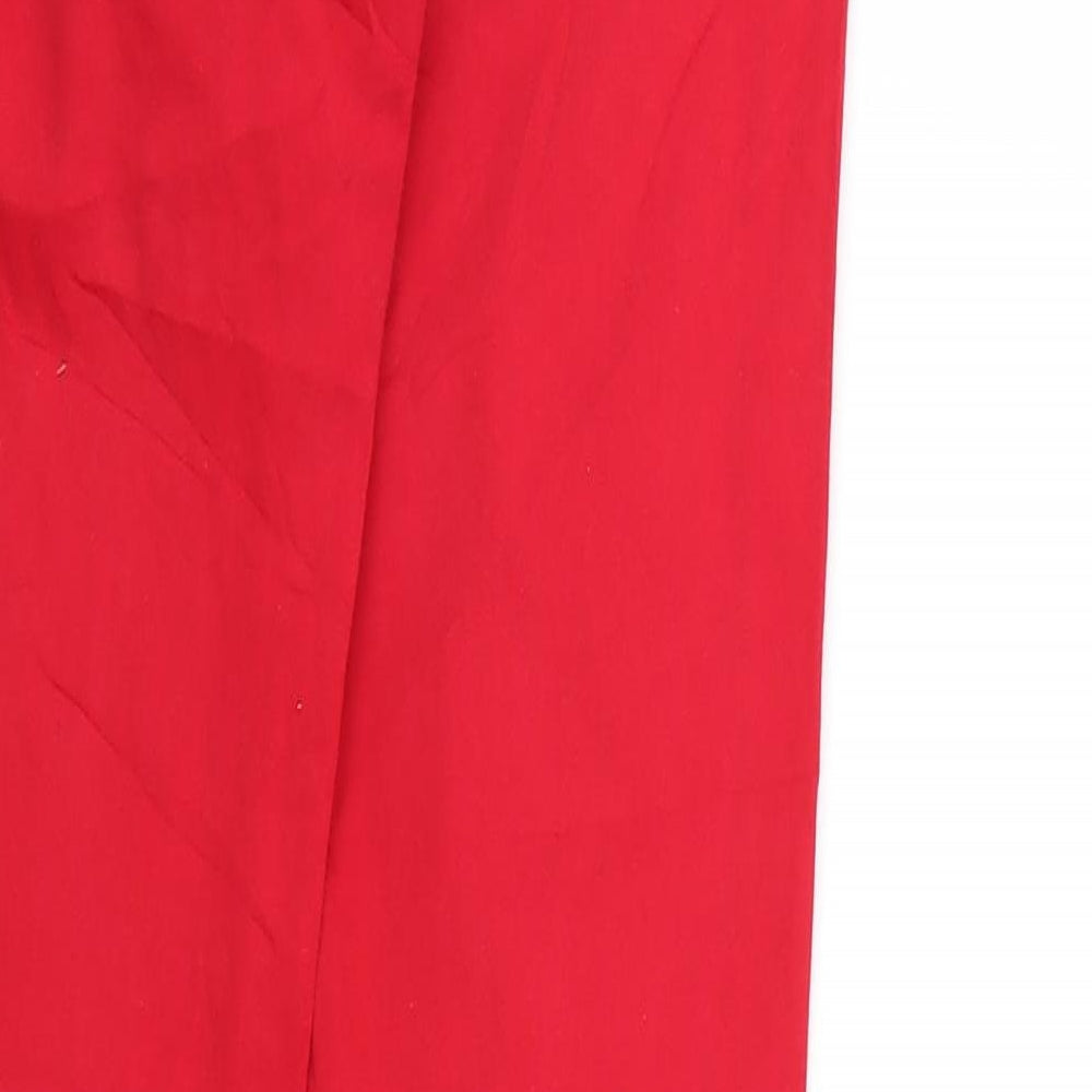 Womens UK Size XS Preworn Regular Fit Skinny Red Jeans