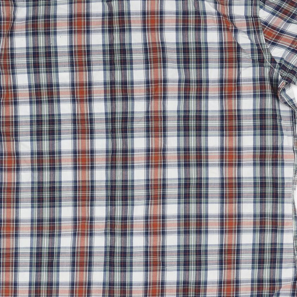 tu Womens White Check Basic Button-Up Size M