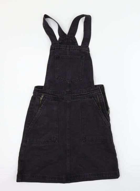 Denim & Co. Womens Black Dungaree One-Piece Size 4 L27 in