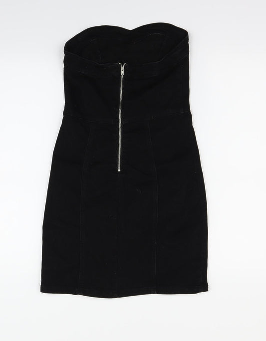 Denim & Co. Womens Black Fit & Flare Size 8