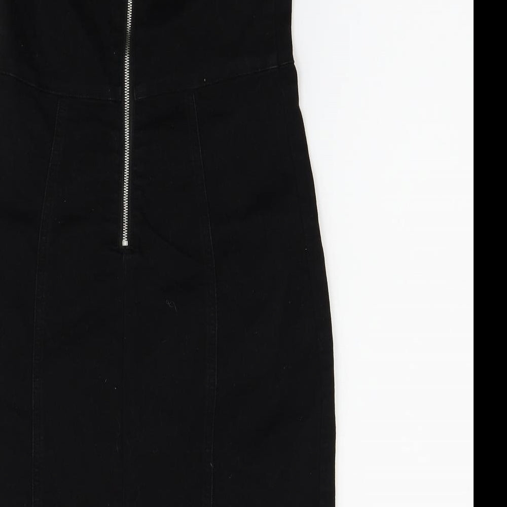 Denim & Co. Womens Black Fit & Flare Size 8