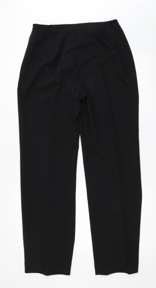 Womens UK Size 14 Oscar B Regular Fit Black Trousers