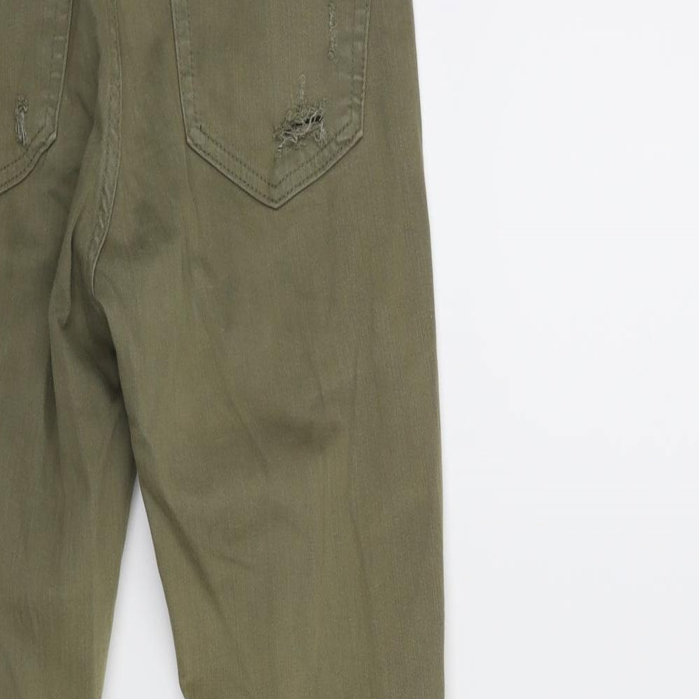 Topshop Womens Green Denim Skinny Jeans Size 26 in L30 in