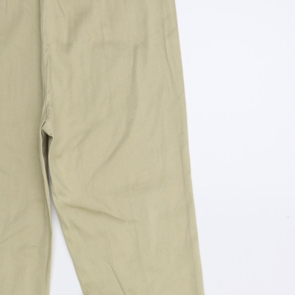 elogy Womens Beige Trousers Size 12 L25 in