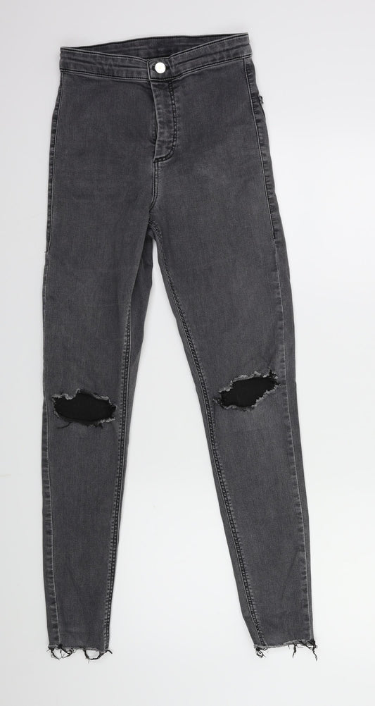Womens UK Size 28 in Topshop Regular Fit Skinny Grey Jeans
